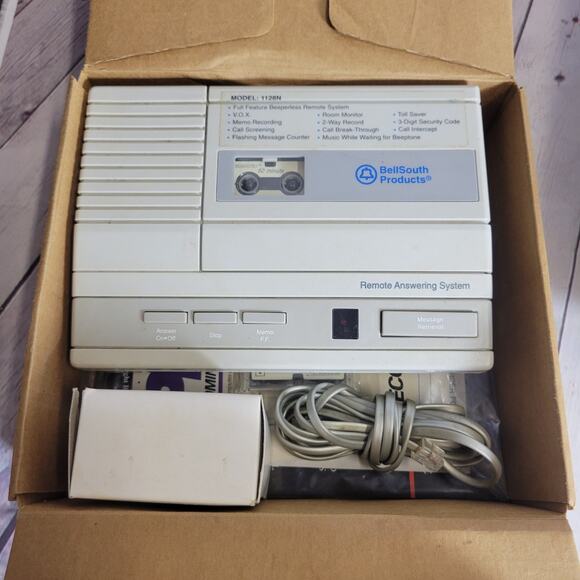 BellSouth Answering System Machine Beeperless Remote Access Model 1128N TESTED - Picture 3 of 9